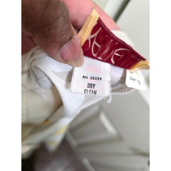 VTG Katie Women's 80S Y2K Floral Button-Down Back Midi Dress Ruffle Hem Size 10 - Picture 9 of 15